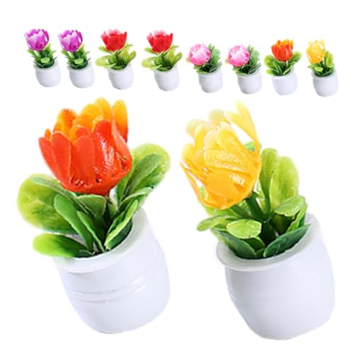 COSMEVIVI 10 Stück Mini Pflanzenmodell Simulation Bonsai Puppenhaus Dekoration Miniatur Topfpflanze Winziges Bonsai Modell Mini Bonsai Künstliche Topfpflanze Miniatur Bonsai Schmücken von COSMEVIVI