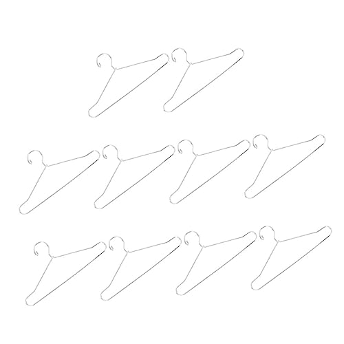 COSMEVIVI 10 Stück Puppenkleiderbügel Aus Metall, Miniatur Kleiderbügel, Puppenhosen Kleiderbügel, Mini Ornamente, Puppenkleidungsaufbewahrung, Miniatur Halter, Puppenkleiderständer, COSMEVIVI 10 Stück Puppenkleiderbügel Aus Metall, Miniatur Kleiderbügel, Puppenhosen Kleiderbügel, Mini Ornamente, Puppenkleidungsaufbewahrung, Miniatur Halter, Puppenkleiderständer, von COSMEVIVI