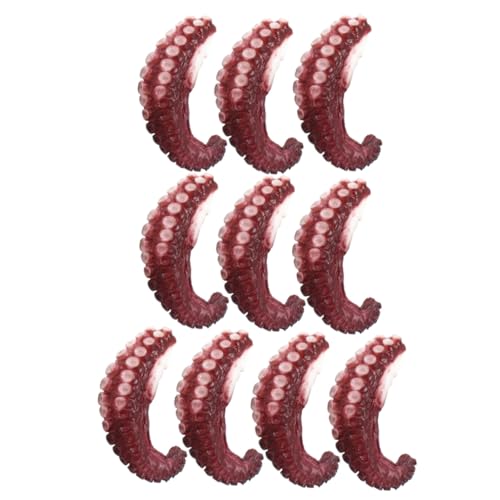 COSMEVIVI 10 Stück Teiliges Realistisches Tentakel Modell Lebensechte Künstliche Meeresfrüchte Deko Wiederverwendbar Leicht für Sushi Shops Fotografie Partydekoration und Schaufenster von COSMEVIVI