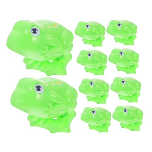 COSMEVIVI 10 Stück Uhrwerk-Frosch-Spielzeug, Retro-Kunststoff, Springendes Und Gehendes Tier-Spielzeug Für Kinder Und Kleinkinder, Geburtstagsparty, Gastgeschenke, Goody Bags Stuffers von COSMEVIVI