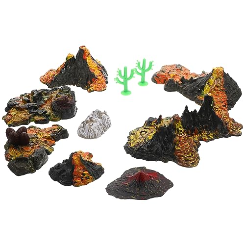 COSMEVIVI 10 Stück Vulkanmodell Zubehör, Vulkanornamente, Vulkanausbruchsmodell, Vulkanstatue, Kunststoff Vulkanornament, Tankdekoration, Vulkanlandschaftssimulation, Vulkanmodell COSMEVIVI 10 Stück Vulkanmodell Zubehör, Vulkanornamente, Vulkanausbruchsmodell, Vulkanstatue, Kunststoff Vulkanornament, Tankdekoration, Vulkanlandschaftssimulation, Vulkanmodell von COSMEVIVI