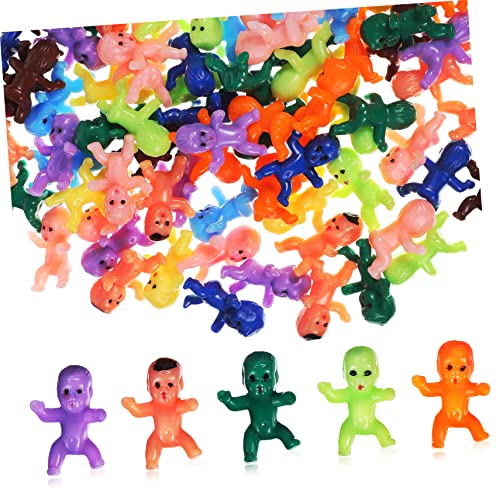 COSMEVIVI 100 Stück Kleine Puppen Babys Mini Puppen Partyzubehör Kleine Babys Puppen Aus Plastik Babys Puppen Kleine Babys Puppen Babyfiguren Kleine Plastikbabys Partyzubehör von COSMEVIVI