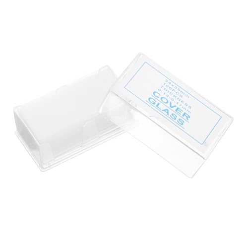 COSMEVIVI 100 Stück Mikroskop Glasdeckgläser, Labor Mikroskopobjektträger, Glas Mikroskopobjektträger Für Wasserproben, Objektträger Für Mikroskop Labor Glasobjektträger von COSMEVIVI