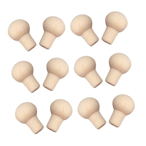 COSMEVIVI 12 Stück Puppenhauszubehör, Miniatur Dinge, Mini Schubladenknöpfe, Kleine Schubladentürgriffe, Mini Hauszubehör, Mini Schubladengriffe, Mini Hausdekor, Mini Puppenhaus Holzknöpfe von COSMEVIVI