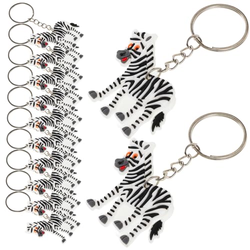 COSMEVIVI 12 Stück Zebra Schlüsselanhänger, Cartoon Schlüsselanhänger, Zebra Anhänger, Spielzeug, Schlüsselanhänger, Schlüsselanhänger, Rucksack, Anhänger, Tasche, Hängende Dekoration, von COSMEVIVI