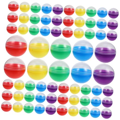 COSMEVIVI 120 Stück Gacha Muschel Spielzeuggeschenk, Verpackungsball, Automatenkapseln, Automatenbälle, Befüllbare Kapseln, Plastikverpackungsball, Kaugummikugeln, Automaten, von COSMEVIVI