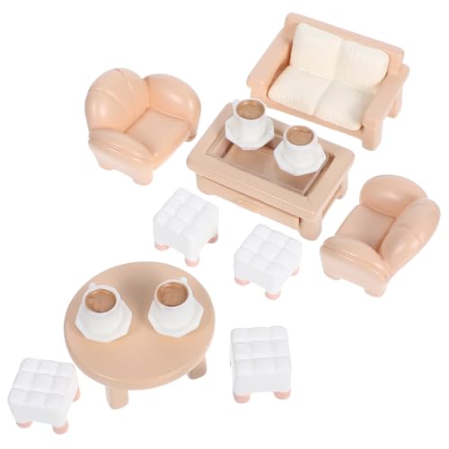 COSMEVIVI 13-teiliges Miniatur-Puppenhausmöbelset – realistisch, inklusive Mini-Sofa, Stühlen und Tischen, Mini-Puppenmöbelmodelle für die Inneneinrichtung COSMEVIVI 13-teiliges Miniatur-Puppenhausmöbelset – realistisch, inklusive Mini-Sofa, Stühlen und Tischen, Mini-Puppenmöbelmodelle für die Inneneinrichtung von COSMEVIVI