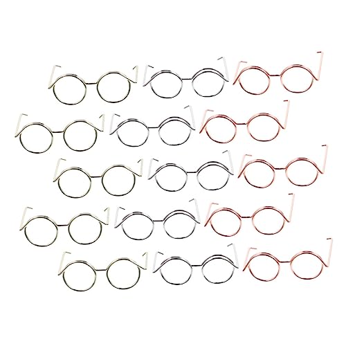COSMEVIVI 15 Stück Teiliges Puppenbrillen Metall Drahtfassung Miniatur Sonnenbrillen für Puppenkleidung und Verkleidung Modische DIY Accessoires in Roségold Silber Gold Langlebig und COSMEVIVI 15 Stück Teiliges Puppenbrillen Metall Drahtfassung Miniatur Sonnenbrillen für Puppenkleidung und Verkleidung Modische DIY Accessoires in Roségold Silber Gold Langlebig und von COSMEVIVI