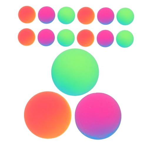 COSMEVIVI 18 Stück Teiliges Bunte Gummibälle Elastisch Leichte Bälle für Partyspiel Preise Klassenzimmer Feste Outdoor Spielspaß Teamfördernd von COSMEVIVI