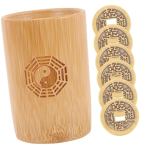 COSMEVIVI 1Satz Kupfermünzen für Feng Shui Wahrsagerei Vintage Divinationsspiel für Familie und Freunde aus Hochwertigem Bambus und Kupfer für und Wahrsagespiele COSMEVIVI 1Satz Kupfermünzen für Feng Shui Wahrsagerei Vintage Divinationsspiel für Familie und Freunde aus Hochwertigem Bambus und Kupfer für und Wahrsagespiele von COSMEVIVI