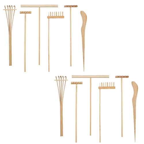 COSMEVIVI Set Mit 2 Mini-rechenwerkzeugen – Zen-gartenwerkzeug Für Den Schreibtisch Mit Gartenzubehör Für Die Box-Dekoration COSMEVIVI Set Mit 2 Mini-rechenwerkzeugen – Zen-gartenwerkzeug Für Den Schreibtisch Mit Gartenzubehör Für Die Box-Dekoration von COSMEVIVI