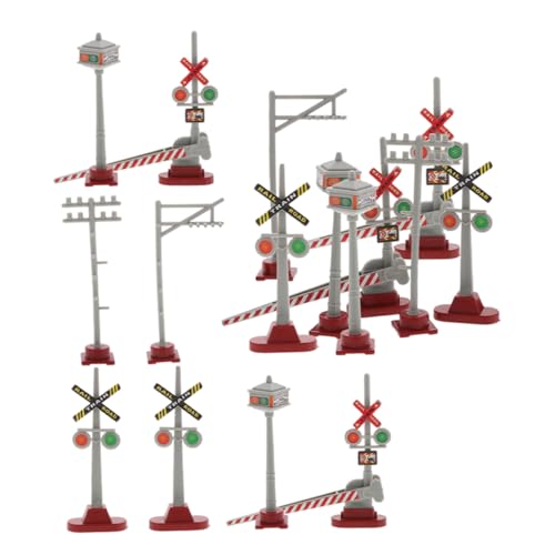 COSMEVIVI 2 Sets Bahnübergangsschild: Miniatur-verkehrsschilder Und -signalleuchten – Sandtischbeleuchtung Und Dekoration COSMEVIVI 2 Sets Bahnübergangsschild: Miniatur-verkehrsschilder Und -signalleuchten – Sandtischbeleuchtung Und Dekoration von COSMEVIVI
