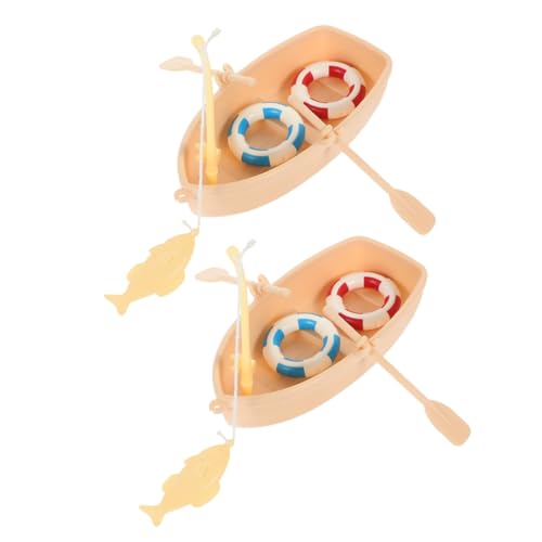 COSMEVIVI 2 Sets Simuliertes Fischerbootmodell, Miniaturspielzeug, Miniaturboote, Bootsrequisiten, Miniaturfiguren Mit Nautischen Rettungsringen, Minihaus Ornament, Miniaturen, Puppenhaus COSMEVIVI 2 Sets Simuliertes Fischerbootmodell, Miniaturspielzeug, Miniaturboote, Bootsrequisiten, Miniaturfiguren Mit Nautischen Rettungsringen, Minihaus Ornament, Miniaturen, Puppenhaus von COSMEVIVI