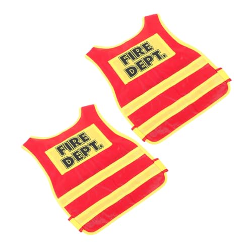 COSMEVIVI 2 Stück Cosplay Feuerwehrmann Weste Atemberaubendes Feuerwehrkostüm für Kleinkinder Rollenspiel Zubehör für Kreative COSMEVIVI 2 Stück Cosplay Feuerwehrmann Weste Atemberaubendes Feuerwehrkostüm für Kleinkinder Rollenspiel Zubehör für Kreative von COSMEVIVI