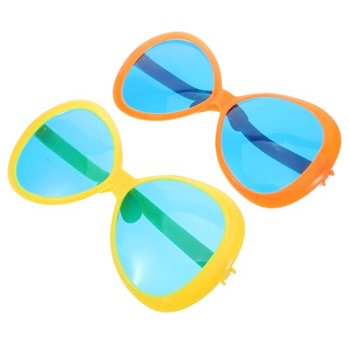 COSMEVIVI 2 Stück Hawaii Sonnenbrillen Große Lustige Plastikbrillen für Strand Pool Party Fotorequisiten Sommerliche Kostüm Accessoires COSMEVIVI 2 Stück Hawaii Sonnenbrillen Große Lustige Plastikbrillen für Strand Pool Party Fotorequisiten Sommerliche Kostüm Accessoires von COSMEVIVI