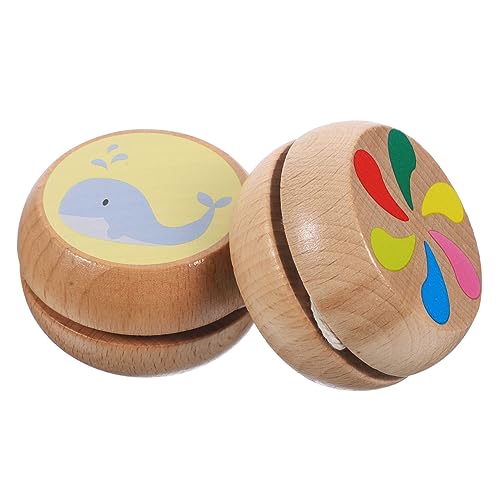 COSMEVIVI 2 Stück Jo-jo Für Unisex-fingerspitzenball Jo-jo- Jo-jo Aktivitäten Für Flugzeugaktivitäten Für Kleinkinder Kinderspielzeug Hölzern von COSMEVIVI