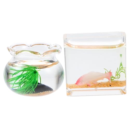 COSMEVIVI 2 Stück Lebensechte Miniatur Fischbecken mit Rundem und Eckigem Design für Kinderzimmer Dekoration Zufällige Farbe Zufällige Farbe COSMEVIVI 2 Stück Lebensechte Miniatur Fischbecken mit Rundem und Eckigem Design für Kinderzimmer Dekoration Zufällige Farbe Zufällige Farbe von COSMEVIVI