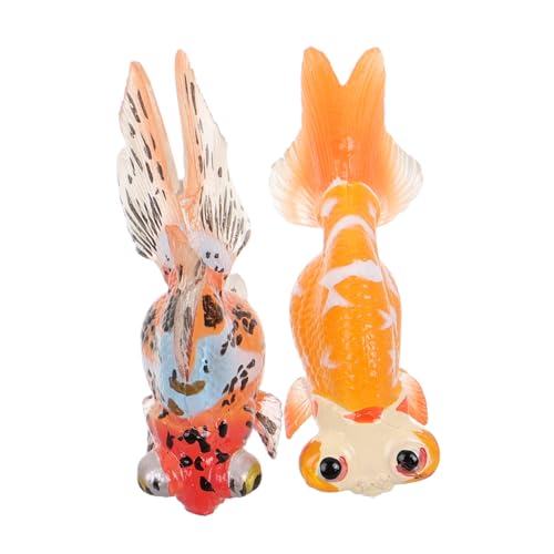 COSMEVIVI 2 Stück Lebensechte Simulierte -Figuren Für Kinder-Aquarium-Dekoration, Aquarium-Dekoration, Aquarium-Dekorationen, Figuren, Niedliche Kunststoffmodelle von COSMEVIVI