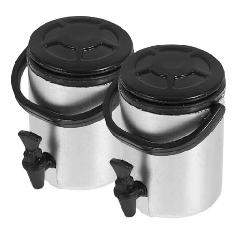 COSMEVIVI 2 Stück Miniature Plastikfässer für Puppenhaus Szenen Dekorative Möbel und Accessoires für DIY Puppenhäuser von COSMEVIVI