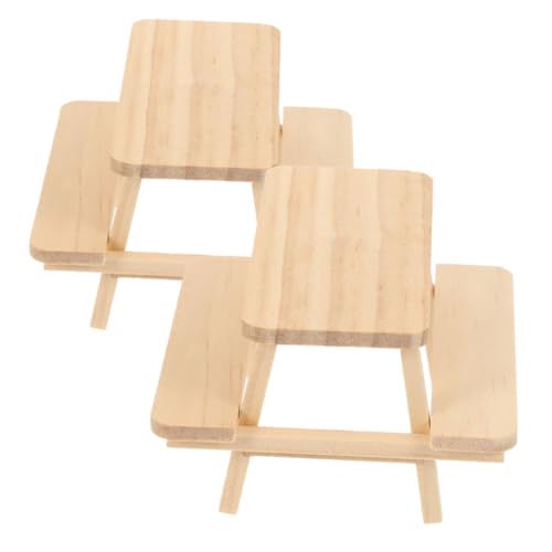 COSMEVIVI 2 Stück Puppenhaus-tischstühle, Miniaturmöbel, Unlackiertes Holz, Couchtisch, Picknick-Schreibtisch, Teatable-Bank, Modell Für Weihnachten, Puppenhaus-zubehör, Heimdekoration, COSMEVIVI 2 Stück Puppenhaus-tischstühle, Miniaturmöbel, Unlackiertes Holz, Couchtisch, Picknick-Schreibtisch, Teatable-Bank, Modell Für Weihnachten, Puppenhaus-zubehör, Heimdekoration, von COSMEVIVI