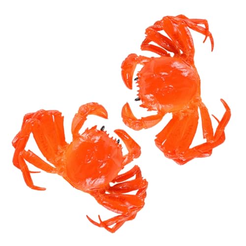 COSMEVIVI 2 Stück Simulation Krabbenmodell Kunststoff Krabbendekor Lernkrabbe Realistische Krabbendekoration Krabbe Lebensechte Krabbe Kreative Krabbe Bezaubernde Gefälschte Krabbe von COSMEVIVI