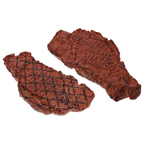 COSMEVIVI 2 Stück Steakmodell, Gefälschtes Fleischmodell, Gefälschtes Gekochtes Steak, Gefälschte Steak Ornamente, Künstliche Steak Requisiten, Gefälschtes Lebensmittelfleisch, Gefälschtes COSMEVIVI 2 Stück Steakmodell, Gefälschtes Fleischmodell, Gefälschtes Gekochtes Steak, Gefälschte Steak Ornamente, Künstliche Steak Requisiten, Gefälschtes Lebensmittelfleisch, Gefälschtes von COSMEVIVI
