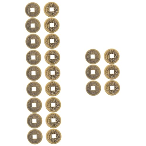 COSMEVIVI 24 Pcs Kupfermünzenauto -Hanger Chinesische Antike DIY Auto Anhänger Münzmünze Stil Glückesverfälliger Münzarmband DIY Charme Alte Chinesische DIY Supply Messing Chinese Münzhandwerk von COSMEVIVI