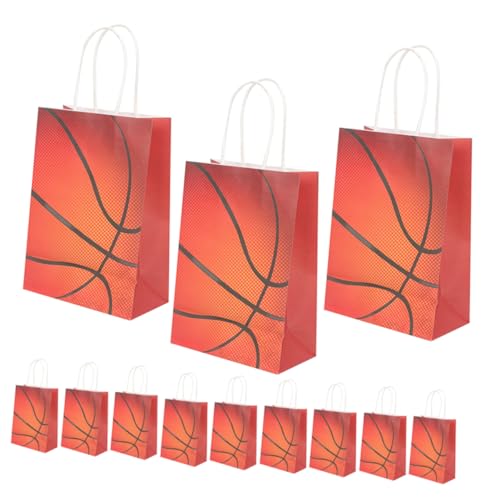 COSMEVIVI Mittelgroße Basketball-süßigkeitentüten 24 Stück Geschenktüten Aus Papier Mit Aufbewahrungsbeuteln Zum Einkaufen von COSMEVIVI