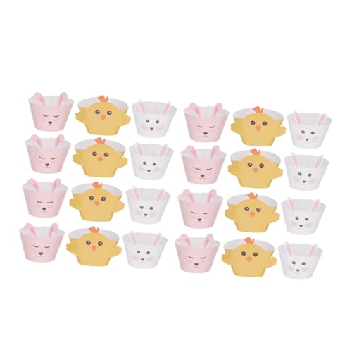 COSMEVIVI 24pcs Bunny Rabbit Cupcake Wrappers Kuchen -tisch -dekorationen Ostern Partyzubehör COSMEVIVI 24pcs Bunny Rabbit Cupcake Wrappers Kuchen -tisch -dekorationen Ostern Partyzubehör von COSMEVIVI
