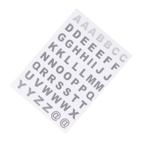 COSMEVIVI 25 Blatt Set Alphabet-Aufkleber Selbstklebende Englische Buchstaben-Aufkleber Heißpräge-Aufkleber Für Notizbücher Scrapbooking-Papier Silber COSMEVIVI 25 Blatt Set Alphabet-Aufkleber Selbstklebende Englische Buchstaben-Aufkleber Heißpräge-Aufkleber Für Notizbücher Scrapbooking-Papier Silber von COSMEVIVI