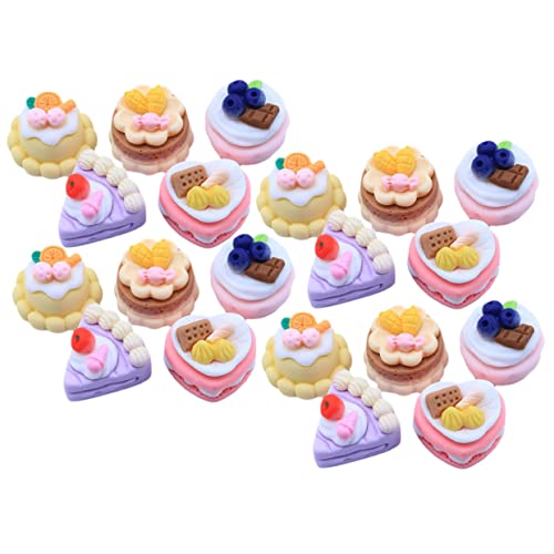 COSMEVIVI 25 Stück Simulierte Kuchen Dessert Kuchen Anhänger Zur Schmuckherstellung, DIY Kuchen Anhänger, Schmuckherstellungszubehör, DIY Handwerkszubehör, Harz Kuchen Anhänger, DIY von COSMEVIVI