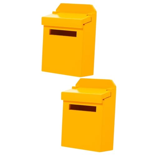 COSMEVIVI 2Pcs Briefkasten Modell Tiny Mailbox Decor Mini House Möbel Mini Mailbox Orament Mini House Mailbox Lustige Garten Mailbox Für Kinder Mailbox Spielzeugpuppe Mini Mailbox Spielzeug Mailbox von COSMEVIVI