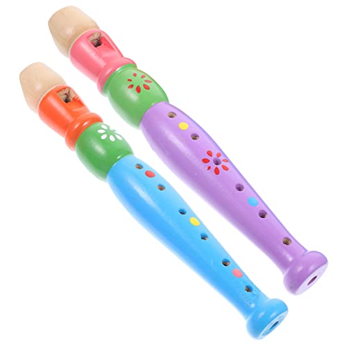 COSMEVIVI 2Stücke Piccolo Flöten Leichte Holzspielzeuge für Kreative Musikalität als Geburtstagsgeschenk oder Party Gefälligkeit Farben Zufällig von COSMEVIVI
