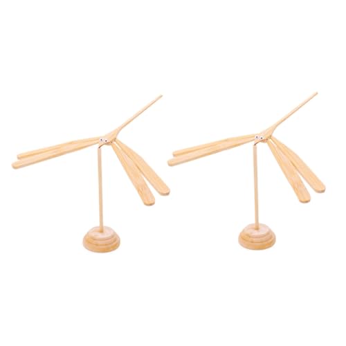 COSMEVIVI 2pcs Bambus Libelle Fly Toys Creative Balance Toy Pädagogische Requisite (holzfarbe) von COSMEVIVI