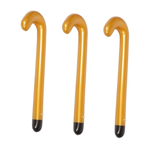 COSMEVIVI 3 Stück Aufblasbarer Gehwagen Aufblasbarer Gehstock Cosplay Krücke Cosplay Gehstock Requisite Halloween Krücke Pvc Golden COSMEVIVI 3 Stück Aufblasbarer Gehwagen Aufblasbarer Gehstock Cosplay Krücke Cosplay Gehstock Requisite Halloween Krücke Pvc Golden von COSMEVIVI