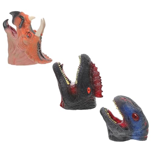 COSMEVIVI 3 Stück Dinosaurier Handpuppenspielzeug, Kinder Handspielzeug, Kinderspielzeug, Nützliche Handpuppen Für Kleinkinder, Handpuppen, Handtier, Sprechende Handpuppe, Handpuppe Für von COSMEVIVI