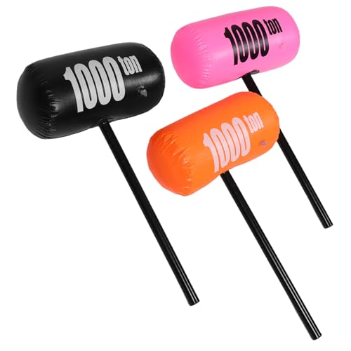 COSMEVIVI 3 Stück Große Aufblasbare Hammer Für Kinder, Motto-Party-Dekorationen, Spaß, Cosplay-zubehör, Bühnen-Requisiten Zum Spielen COSMEVIVI 3 Stück Große Aufblasbare Hammer Für Kinder, Motto-Party-Dekorationen, Spaß, Cosplay-zubehör, Bühnen-Requisiten Zum Spielen von COSMEVIVI