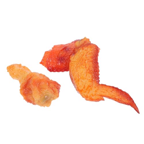 COSMEVIVI 3 Stück Lebensechte Hähnchenschenkel-flügel: Künstliche Simulation, Gefälschtes Frittiertes Lebensmittelmodell, Fleisch, Foto-Requisite Für Zuhause, Party, Küche, Ausstellung, von COSMEVIVI