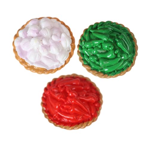 COSMEVIVI 3 Stück Miniatur Essbares Spielzeug Puppenhaus Essen Requisite Mini Essen Modell Mini Schmücken Miniatur Essen Requisite Mini Rollenspiel Mini Küchenzubehör Mini Fake Food von COSMEVIVI