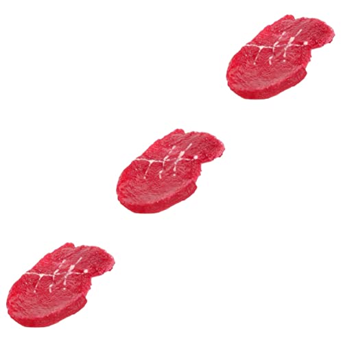 COSMEVIVI 3 Stück Steak Imitat, Realistisches Essen, Künstliches Steak Ornament, Realistische Steak Requisite, Gefälschtes Essen, Foto Requisite, Simulierte Steaks, Geschnittene Steaks, COSMEVIVI 3 Stück Steak Imitat, Realistisches Essen, Künstliches Steak Ornament, Realistische Steak Requisite, Gefälschtes Essen, Foto Requisite, Simulierte Steaks, Geschnittene Steaks, von COSMEVIVI