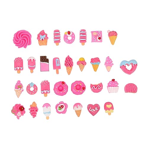 COSMEVIVI Craft Decor 30 Stück Harz Lebensmittel Nagel Charms Handyhülle Charm Machen Sie Es Mini Lebensmittel Handgefertigte Accessoires von COSMEVIVI