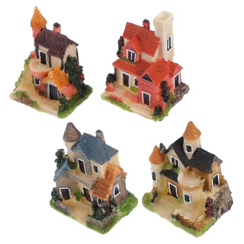 COSMEVIVI 4 Stück Haushandwerk, Kreatives Harzdekor, Miniaturdekorationen, Mini Landschaftsornament, Landschaft, Mini, Kleine Hausdekoration, Blockhütten Für Den Garten, Mikro COSMEVIVI 4 Stück Haushandwerk, Kreatives Harzdekor, Miniaturdekorationen, Mini Landschaftsornament, Landschaft, Mini, Kleine Hausdekoration, Blockhütten Für Den Garten, Mikro von COSMEVIVI