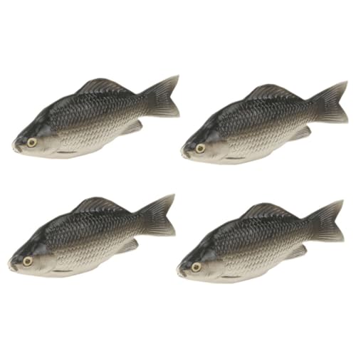 COSMEVIVI 4 Stück Realistisches Teiliges Fischmodell Leichte Künstliche Deko Fische aus Sicherem Material Detailgetreue Simulation für Aquarium Teich und Wohnraumdekoration von COSMEVIVI
