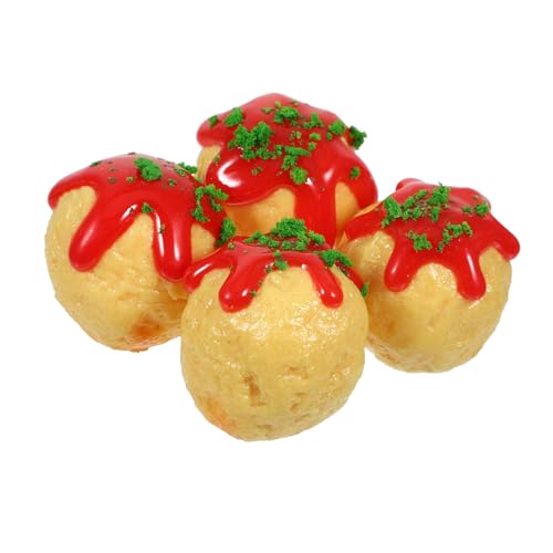 COSMEVIVI 4 Stück Simuliertes Takoyaki Simulations Snack Modell, Mini Snack Modell, Mini Hauszubehör, PVC Handwerk, Mini Ornament, Winzige Snack Ornamente, Simulation, Mini, Japanisches COSMEVIVI 4 Stück Simuliertes Takoyaki Simulations Snack Modell, Mini Snack Modell, Mini Hauszubehör, PVC Handwerk, Mini Ornament, Winzige Snack Ornamente, Simulation, Mini, Japanisches von COSMEVIVI