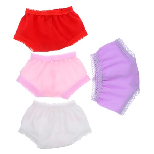 COSMEVIVI 4 Stück Teiliges Puppenunterwäsche für Puppen Leichte Polyester Doll Panties in Weiß Rot Passend für Puppen Ausziehen Geeignet als COSMEVIVI 4 Stück Teiliges Puppenunterwäsche für Puppen Leichte Polyester Doll Panties in Weiß Rot Passend für Puppen Ausziehen Geeignet als von COSMEVIVI