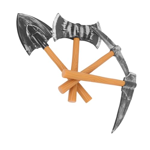 COSMEVIVI Halloween-Party-Trick-Requisiten 4-teiliges Zwergen-spitzhacken-Schaufel-Set Realistisches Schaumstoff-Beil Für Kostüme Bühnen- Und Gartengebrauch von COSMEVIVI