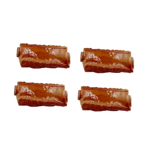 COSMEVIVI 4 Stücke Simulierte Geschmorte Schweinekoteletts Lebensmittelmodell Home Lebensmittel Dekoration Requisiten von COSMEVIVI