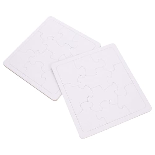 COSMEVIVI 4Blätter Leere Puzzleteile zum Basteln DIY Rohlinge für Kreative Zeichnungen für Familie Fördert Kreativität und Spielspaß von COSMEVIVI