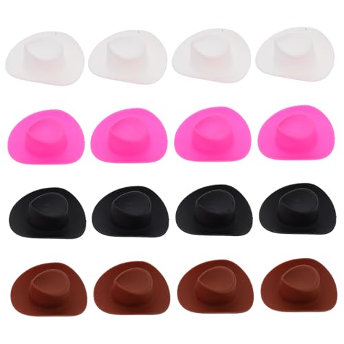 COSMEVIVI 4Pcs Little Yellow Enten Cowboy Hut Stoffted Cowboy Hats Cowboy Hats Party Hut Cowboy Hats Dollhouse Cowboy Hats Dolls Süße Cowboy Hats Mini Cowboy Hut Tiny Cowboy Hut von COSMEVIVI