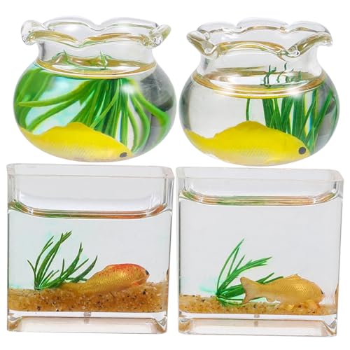 COSMEVIVI Miniatur Aquarium Satz 4 Stücke Realistische Koi Fisch Schüsseln aus für 1:12 Puppenhaus Kreatives Tischzubehör für Kinderzimmer und Selbstgemacht Miniatur Landschaften COSMEVIVI Miniatur Aquarium Satz 4 Stücke Realistische Koi Fisch Schüsseln aus für 1:12 Puppenhaus Kreatives Tischzubehör für Kinderzimmer und Selbstgemacht Miniatur Landschaften von COSMEVIVI